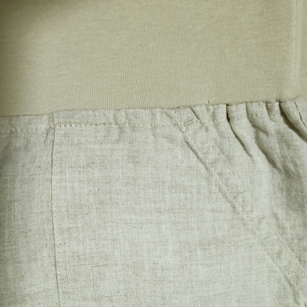Allen Allen Linen pants Beige Neutral color size M - Picture 4 of 10